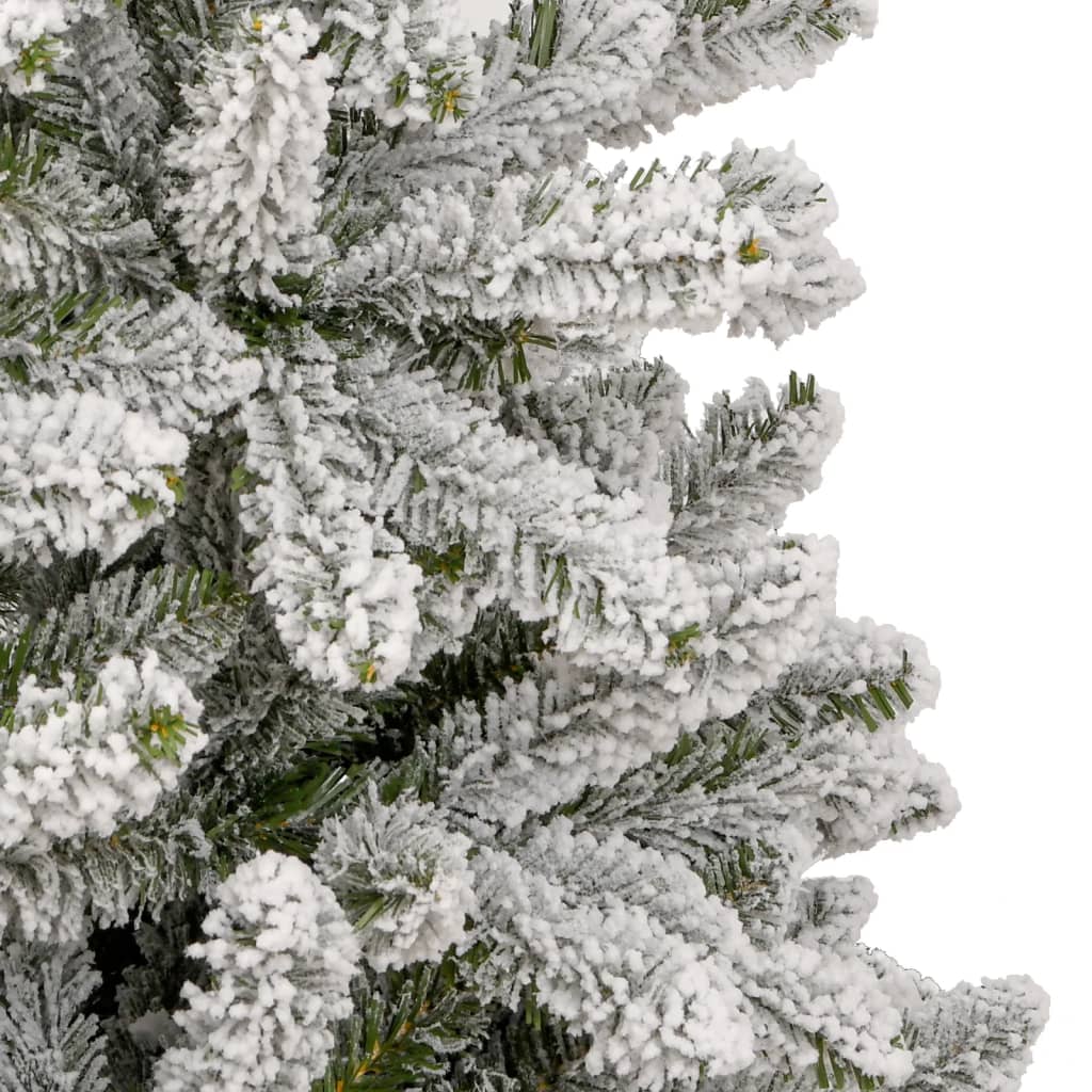 vidaXL Artificial Hinged Christmas Tree with Flocked Snow 270 cm