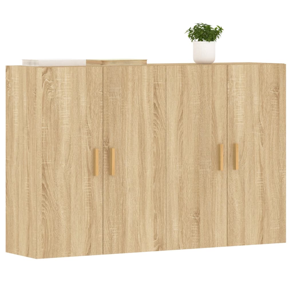 vidaXL Wall Mounted Cabinets 2 pcs Sonoma Oak Engineered Wood