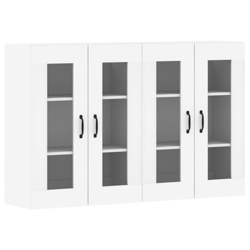 vidaXL Wall Mounted Cabinets 2 pcs White Engineered Wood