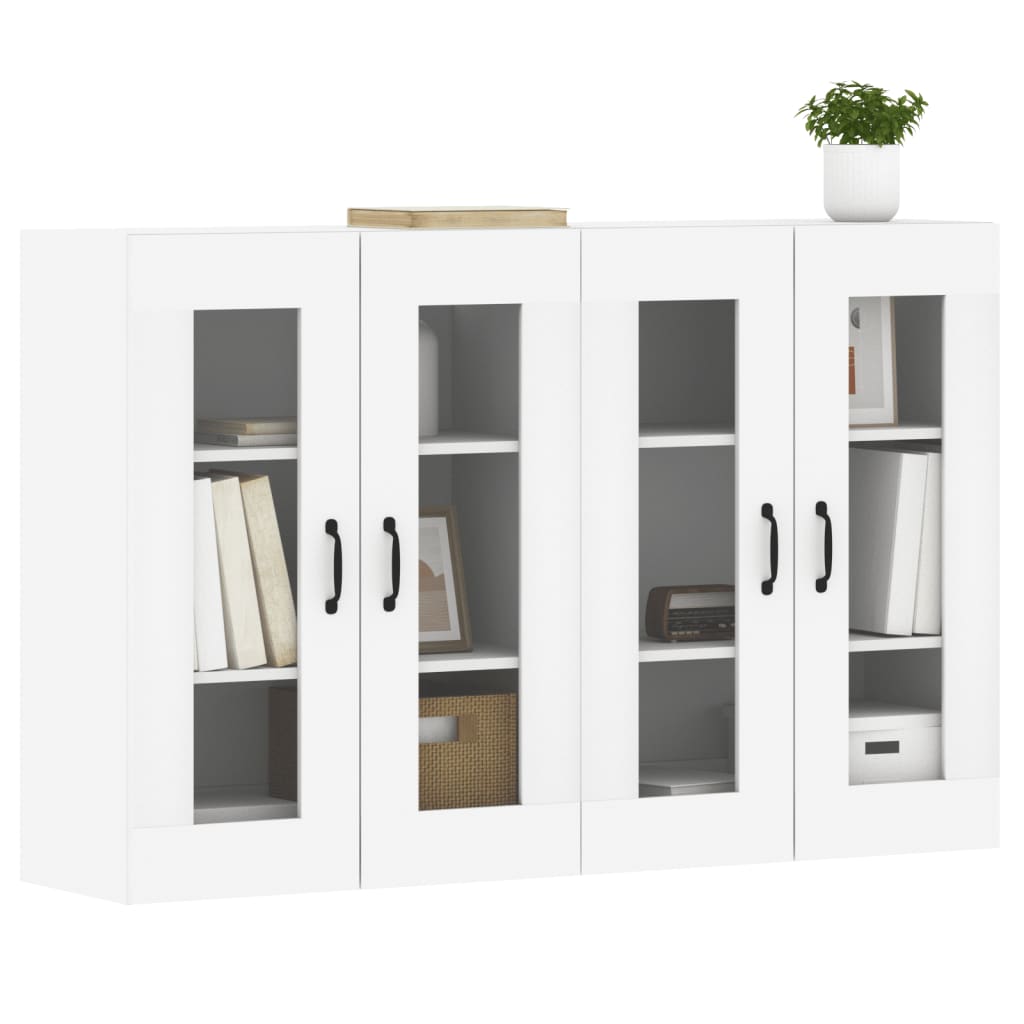 vidaXL Wall Mounted Cabinets 2 pcs White Engineered Wood