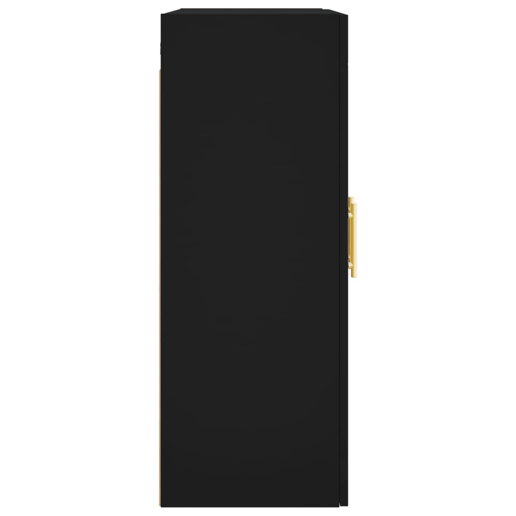 Wall Mounted Cabinets 2 pcs Black Engineered Wood