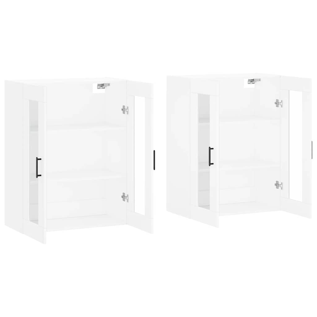 Wall Mounted Cabinets 2 pcs White Engineered Wood