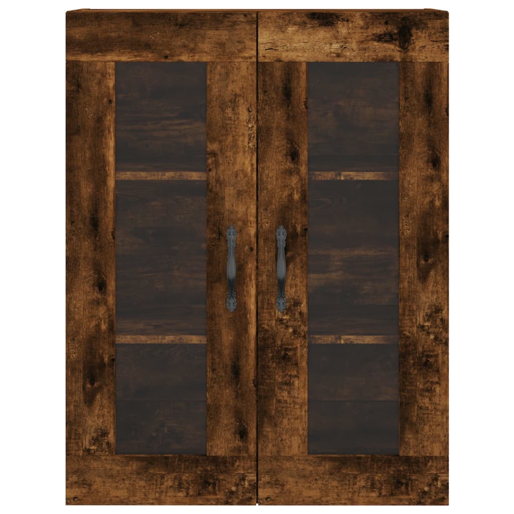 Wall Mounted Cabinets 2 pcs Smoked Oak Engineered Wood