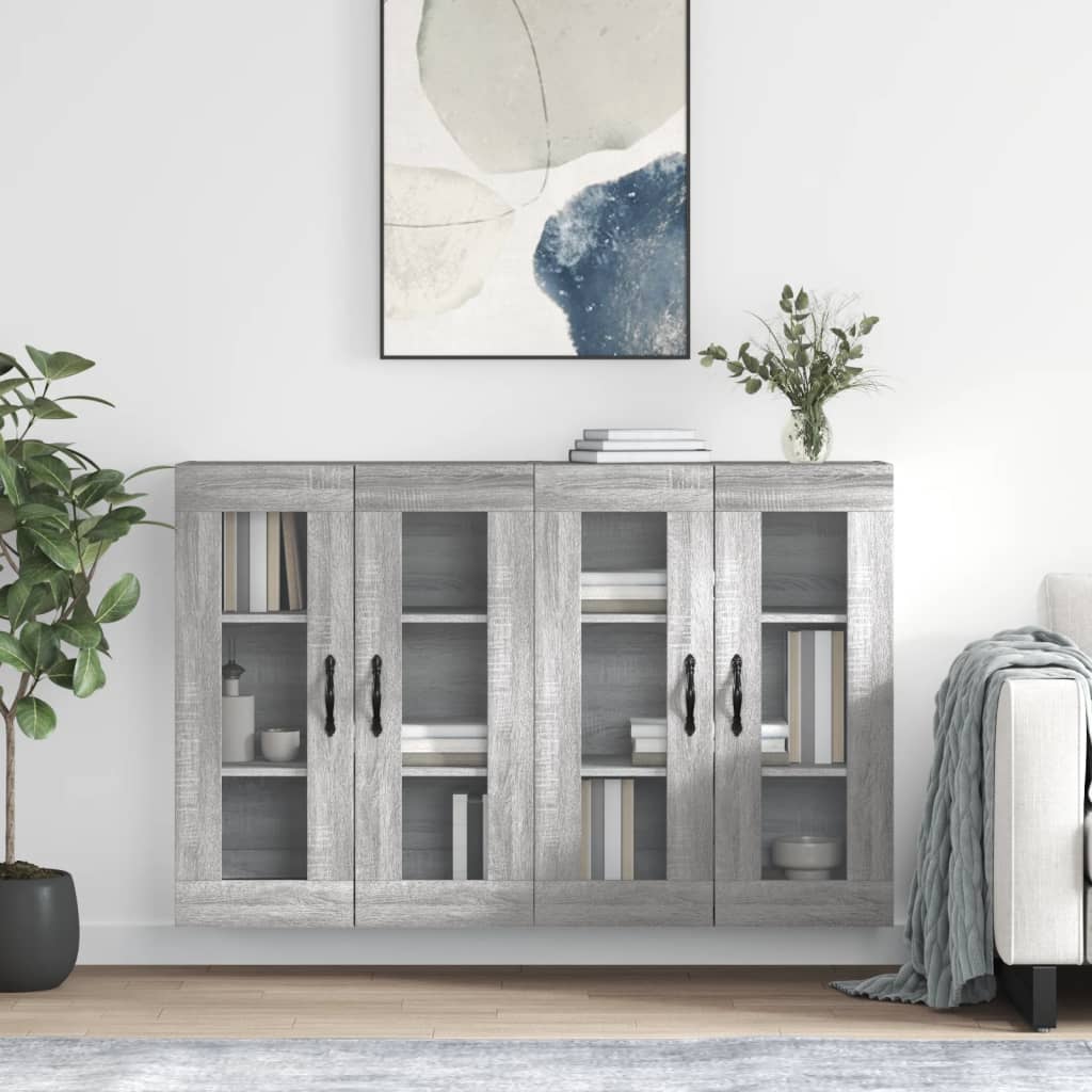 Wall Mounted Cabinets 2 pcs Grey Sonoma Engineered Wood