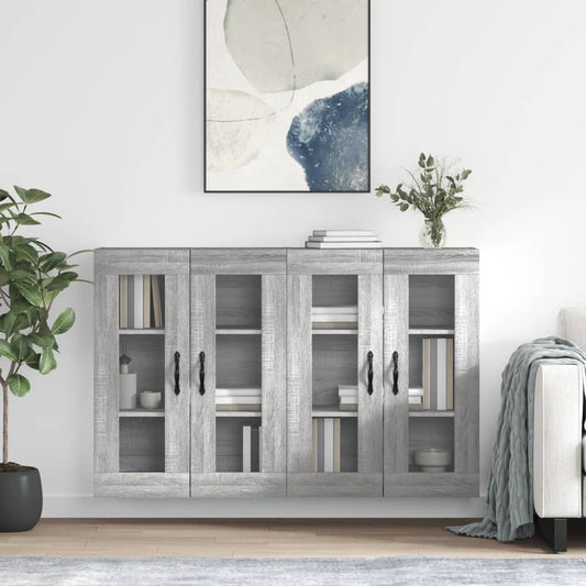 Wall Mounted Cabinets 2 pcs Grey Sonoma Engineered Wood