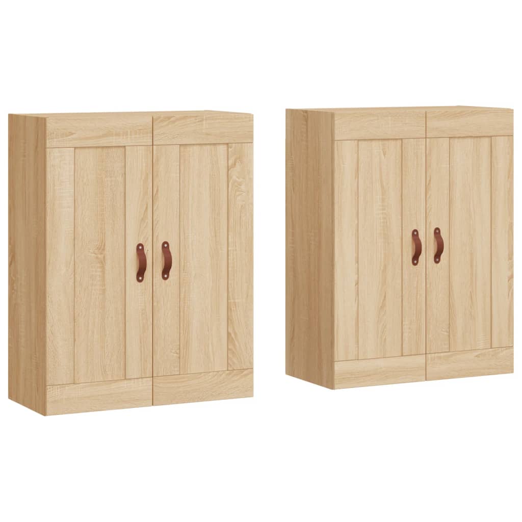 Wall Mounted Cabinets 2 pcs Sonoma Oak Engineered Wood