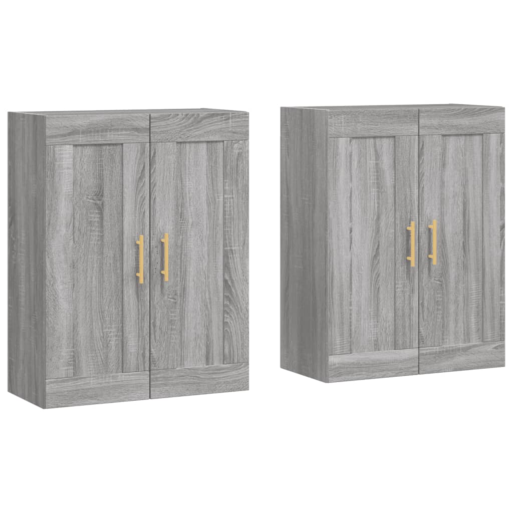 Wall Mounted Cabinets 2 pcs Grey Sonoma Engineered Wood