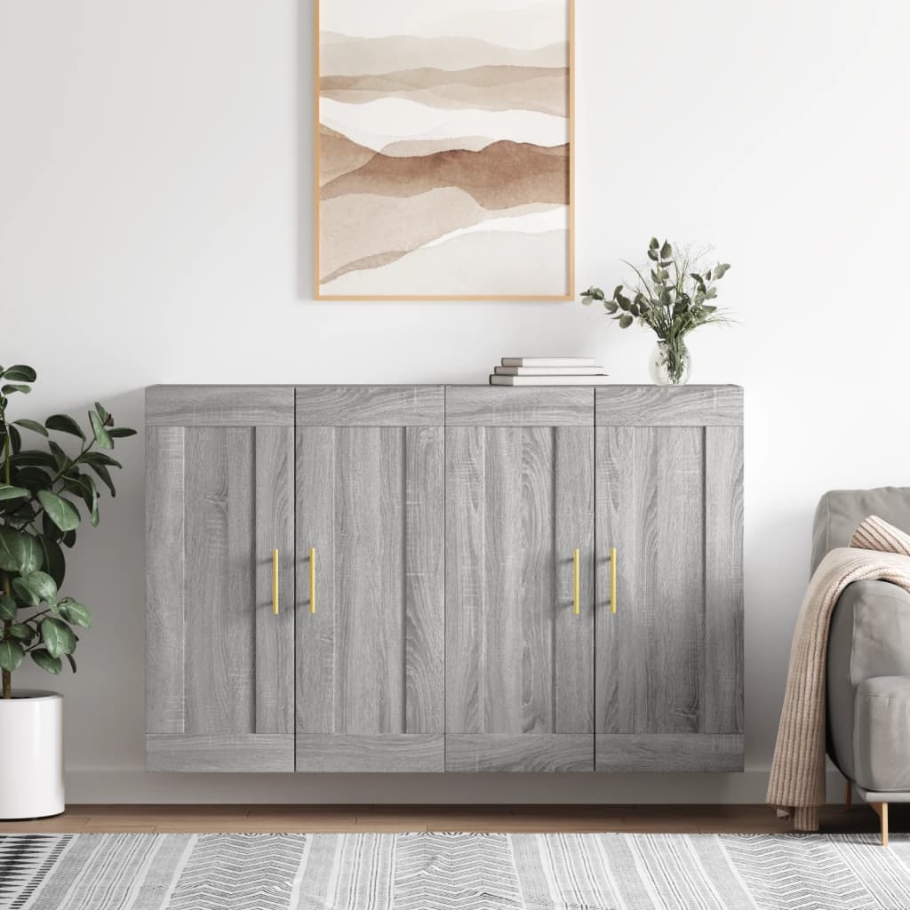 Wall Mounted Cabinets 2 pcs Grey Sonoma Engineered Wood