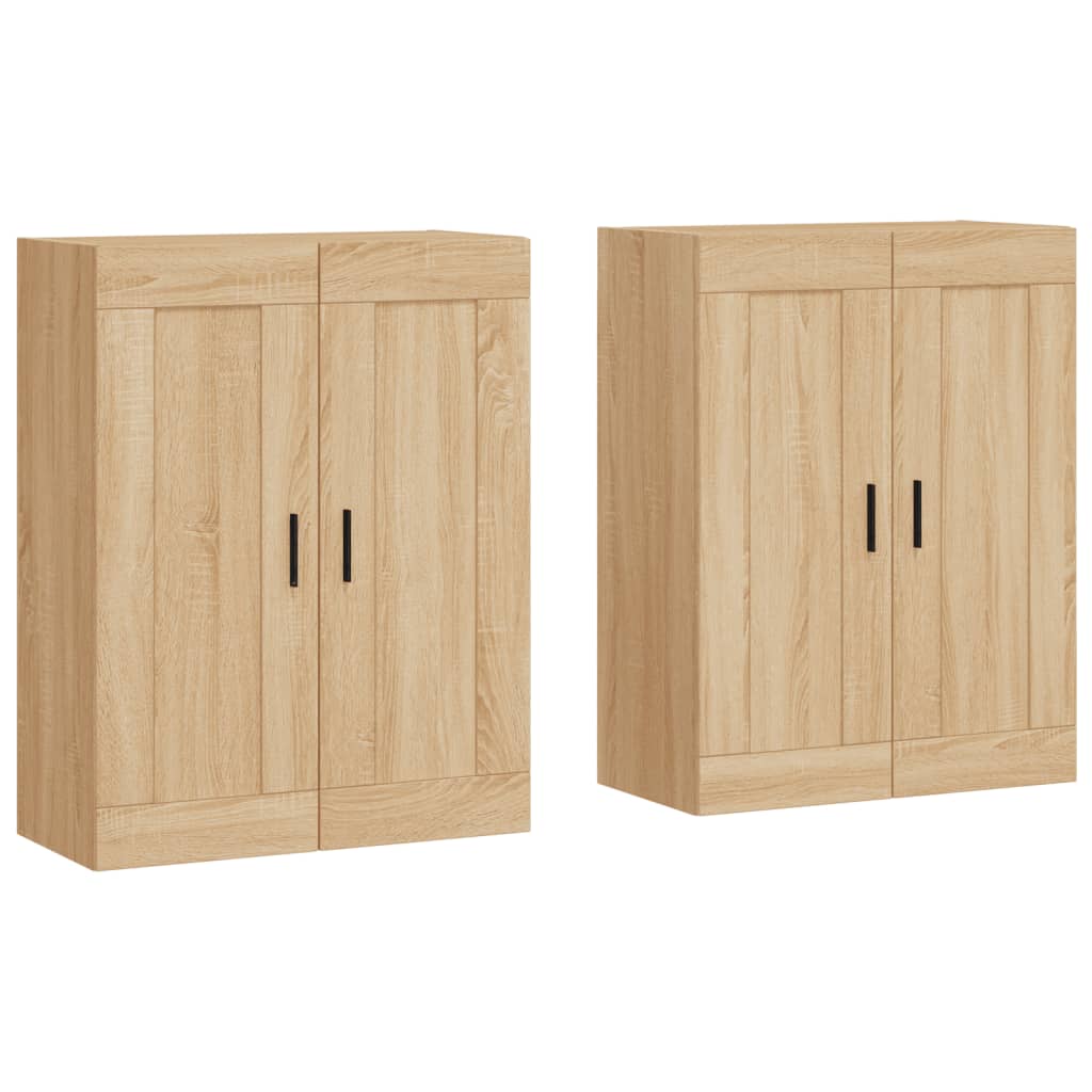 vidaXL Wall Mounted Cabinets 2 pcs Sonoma Oak Engineered Wood