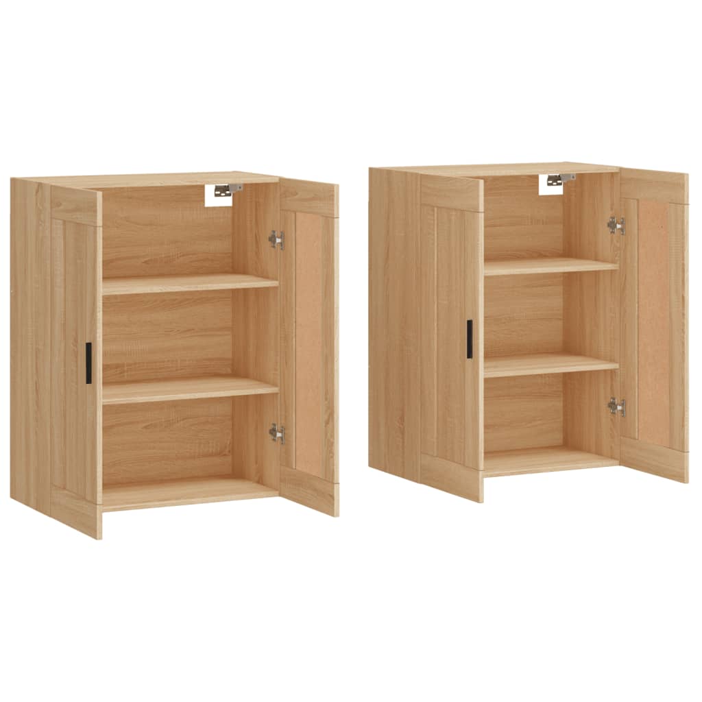 vidaXL Wall Mounted Cabinets 2 pcs Sonoma Oak Engineered Wood