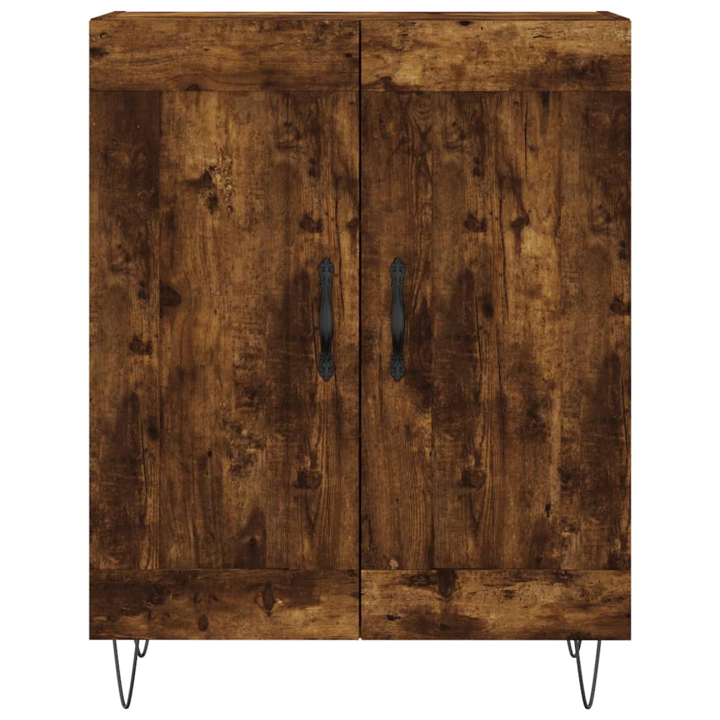 Highboard Smoked Oak 69.5x34x180 cm Engineered Wood