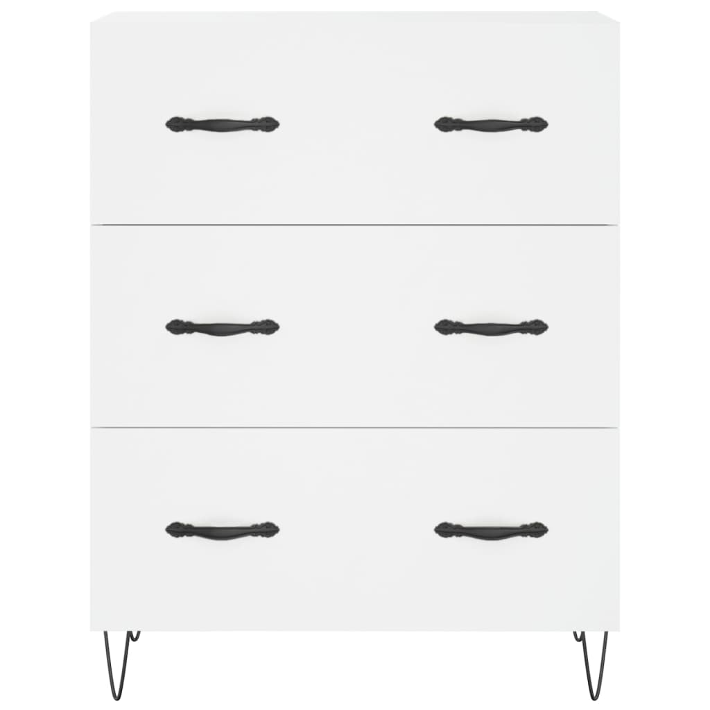Highboard White 69,5x34x180 cm Engineered Wood