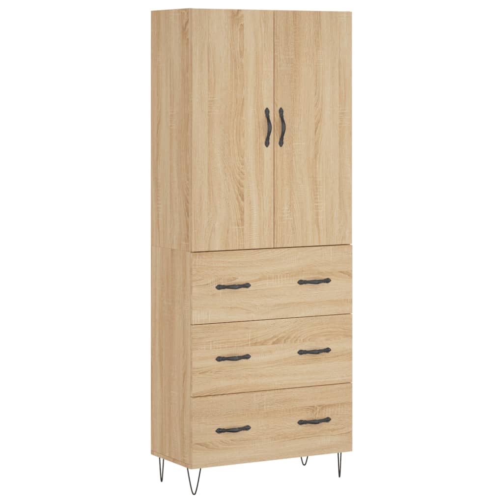 Highboard Sonoma Oak 69,5x34x180 cm Engineered Wood