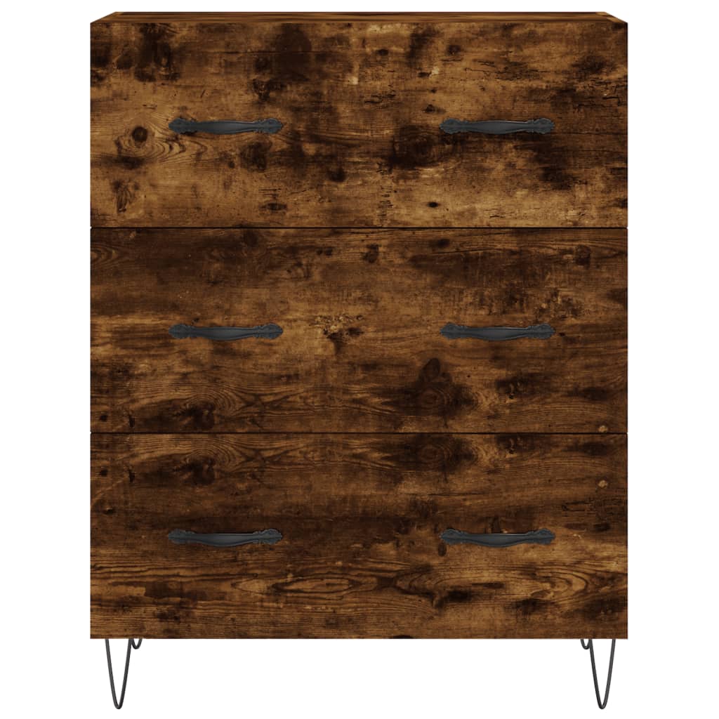 Highboard Smoked Oak 69,5x34x180 cm Engineered Wood