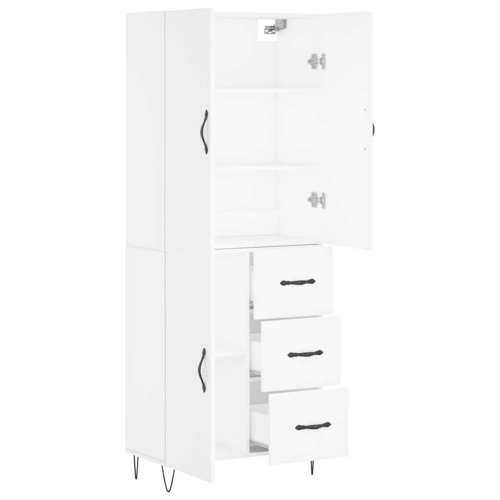 vidaXL Highboard White 69.5x34x180 cm Engineered Wood