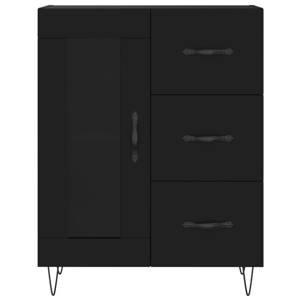 vidaXL Highboard Black 69.5x34x180 cm Engineered Wood