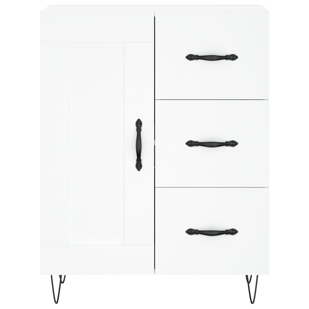 Highboard White 69,5x34x180 cm Engineered Wood