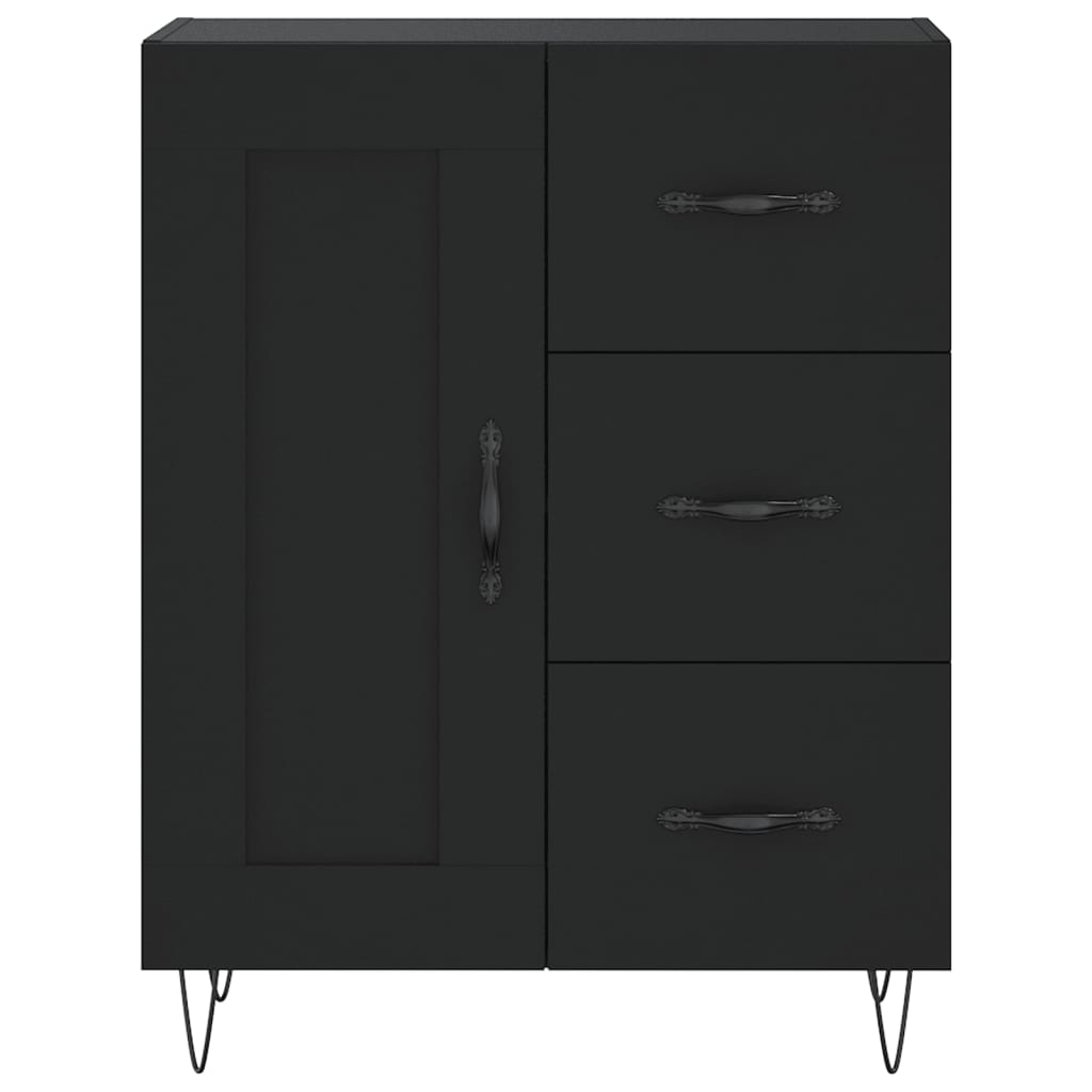 vidaXL Highboard Black 69.5x34x180 cm Engineered Wood