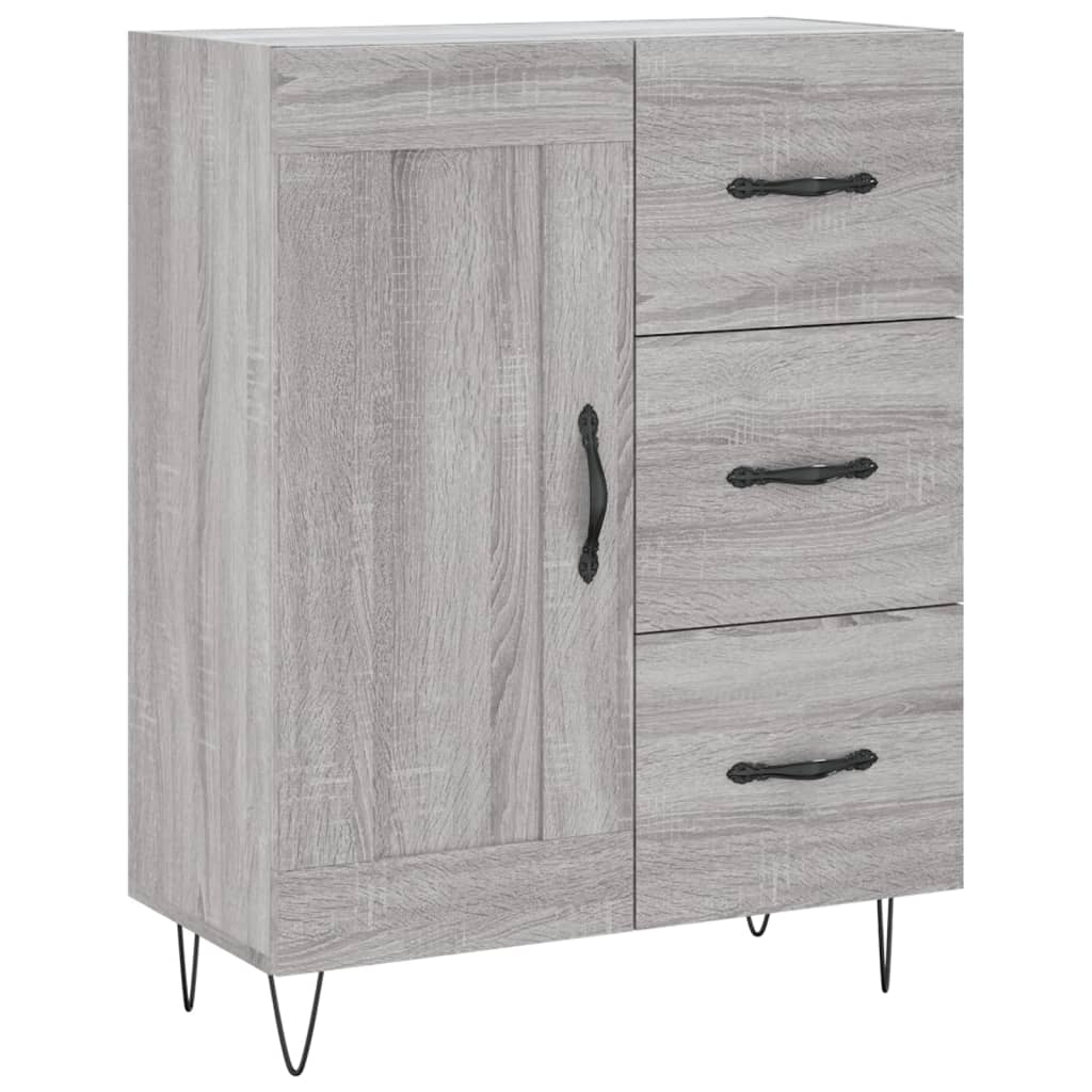 Highboard Grey Sonoma 69,5x34x180 cm Engineered Wood