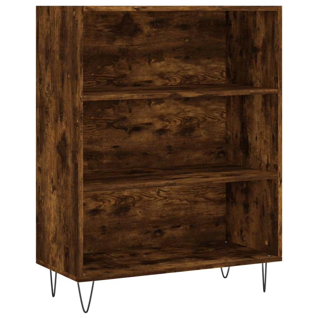 vidaXL Highboard Smoked Oak 69.5x34x180 cm Engineered Wood