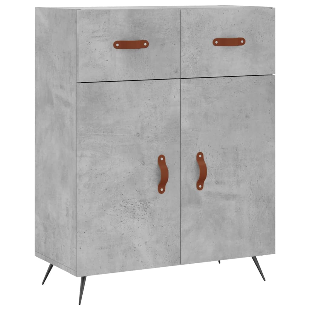 Highboard Concrete Grey 69,5x34x180 cm Engineered Wood
