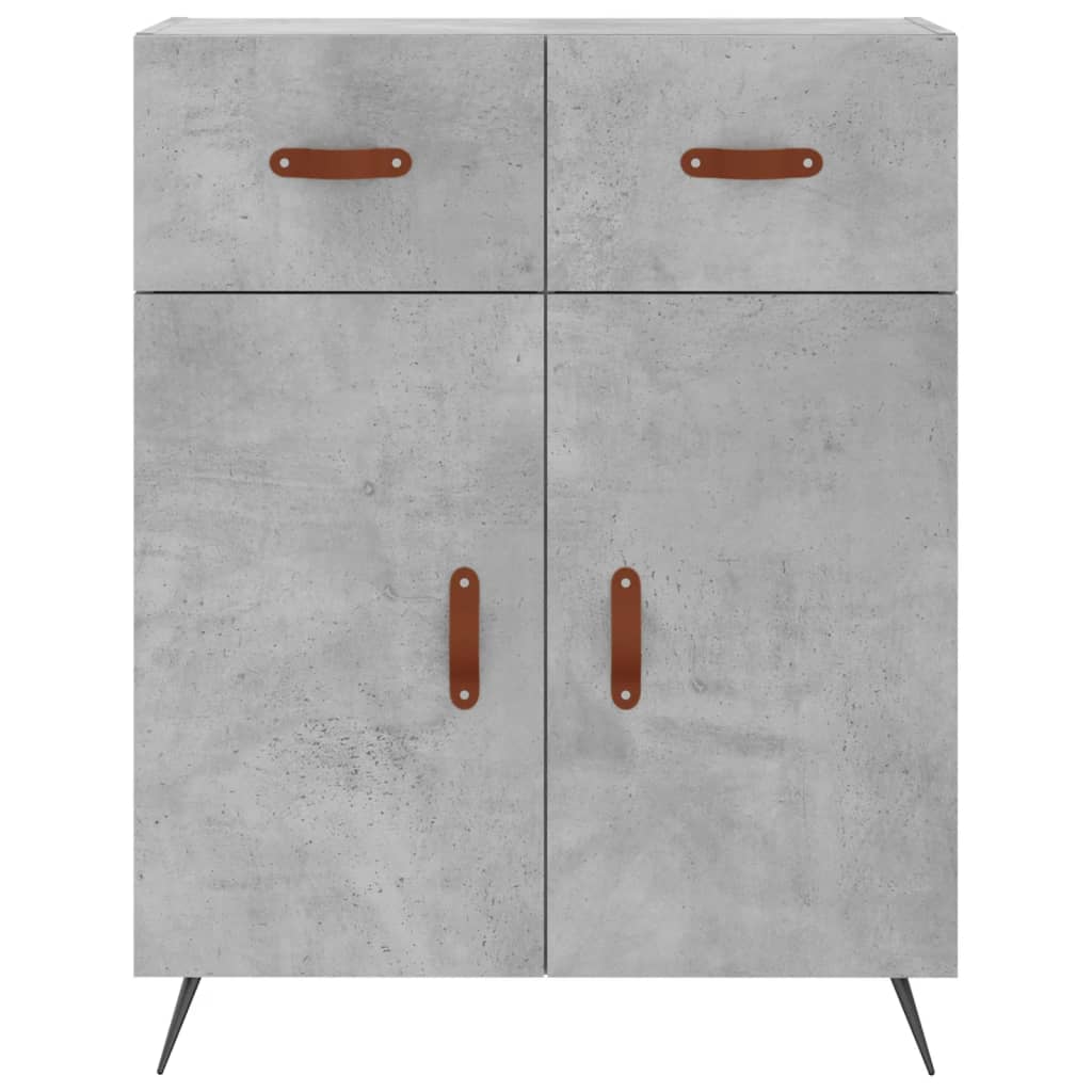 Highboard Concrete Grey 69,5x34x180 cm Engineered Wood