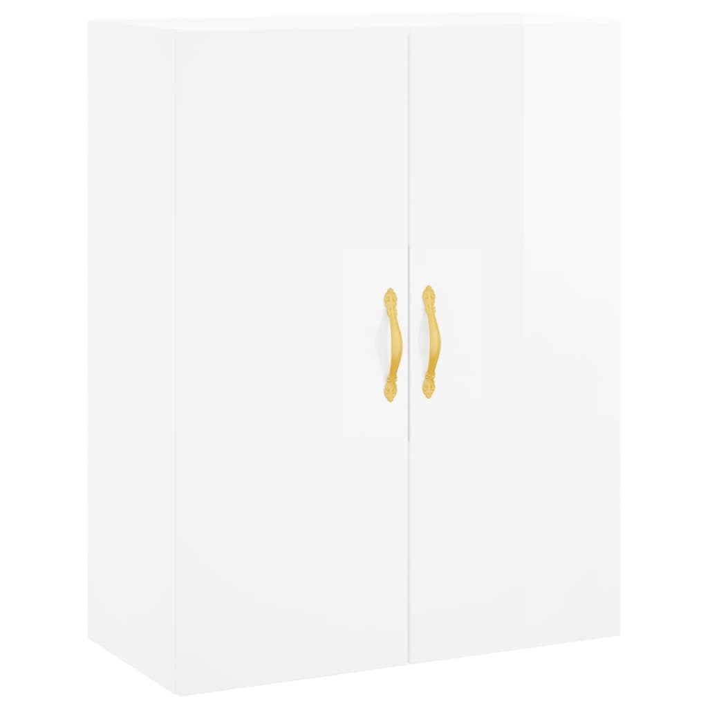 vidaXL Highboard High Gloss White 69.5x34x180 cm Engineered Wood