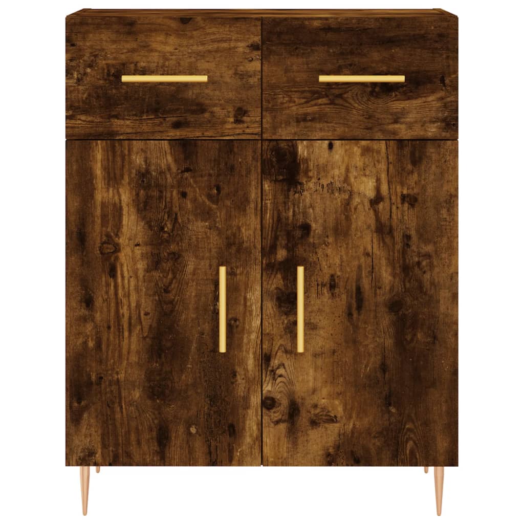 Highboard Smoked Oak 69,5x34x180 cm Engineered Wood