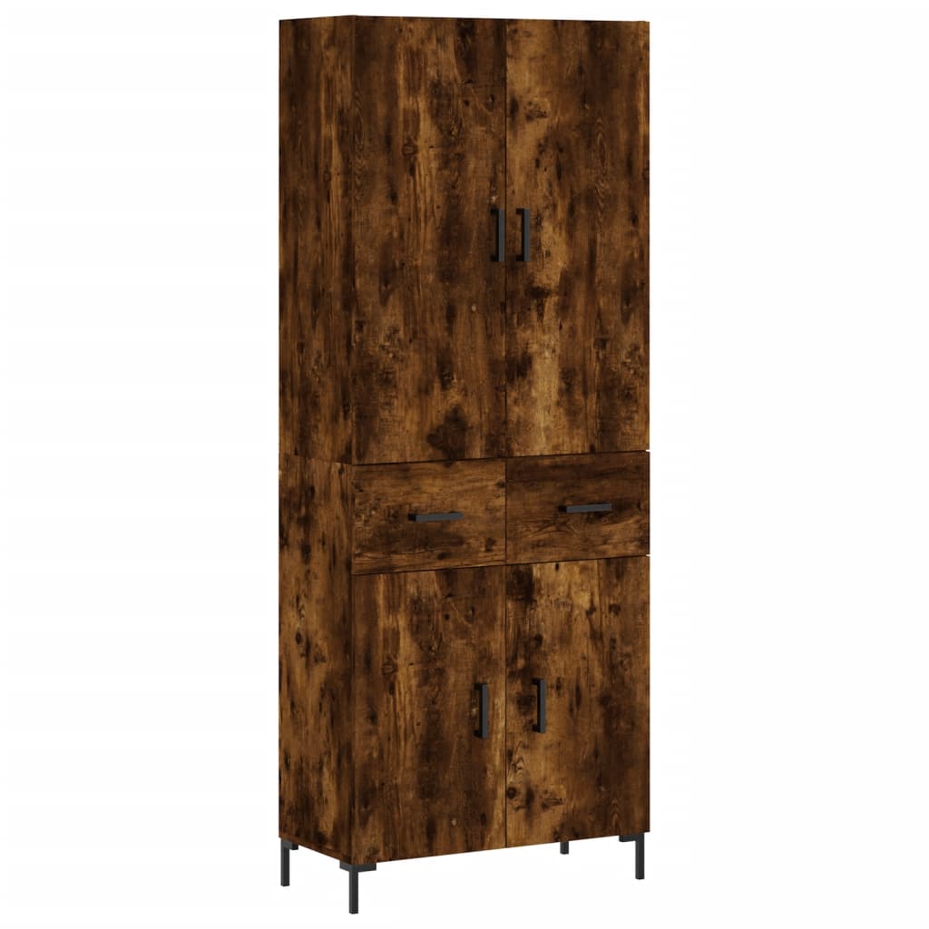 Highboard Smoked Oak 69,5x34x180 cm Engineered Wood