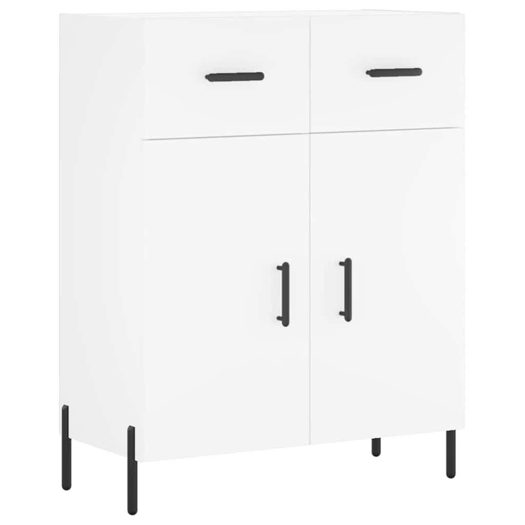 Highboard White 69,5x34x180 cm Engineered Wood