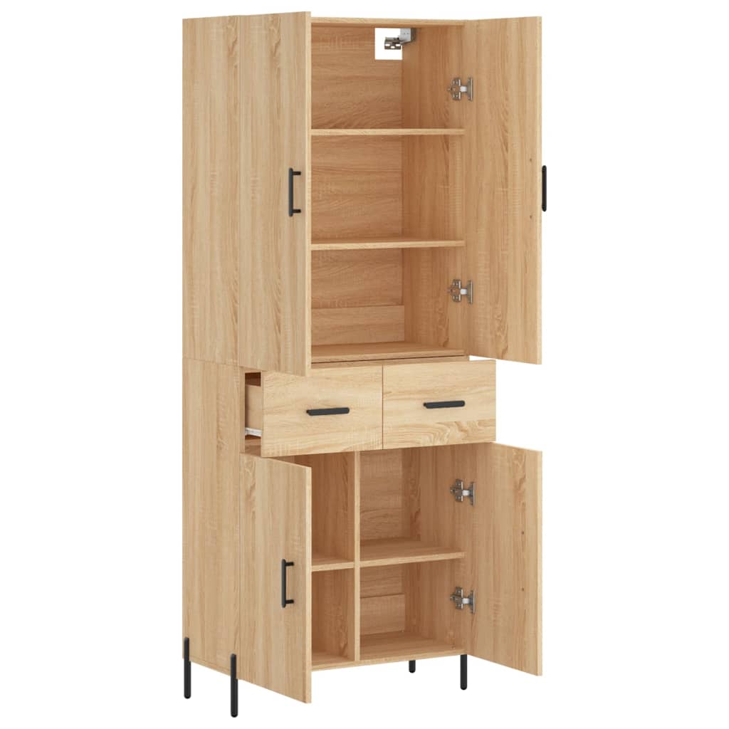 Highboard Sonoma Oak 69,5x34x180 cm Engineered Wood
