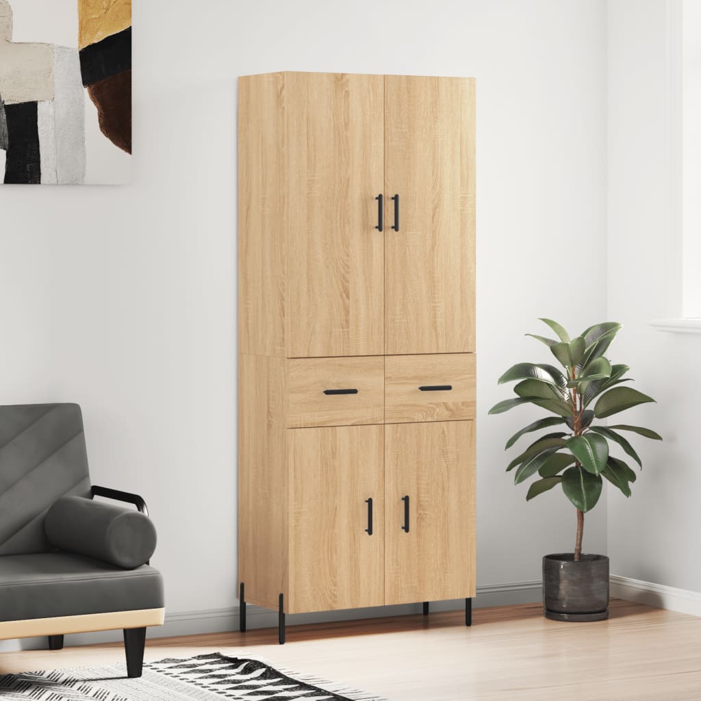 Highboard Sonoma Oak 69,5x34x180 cm Engineered Wood