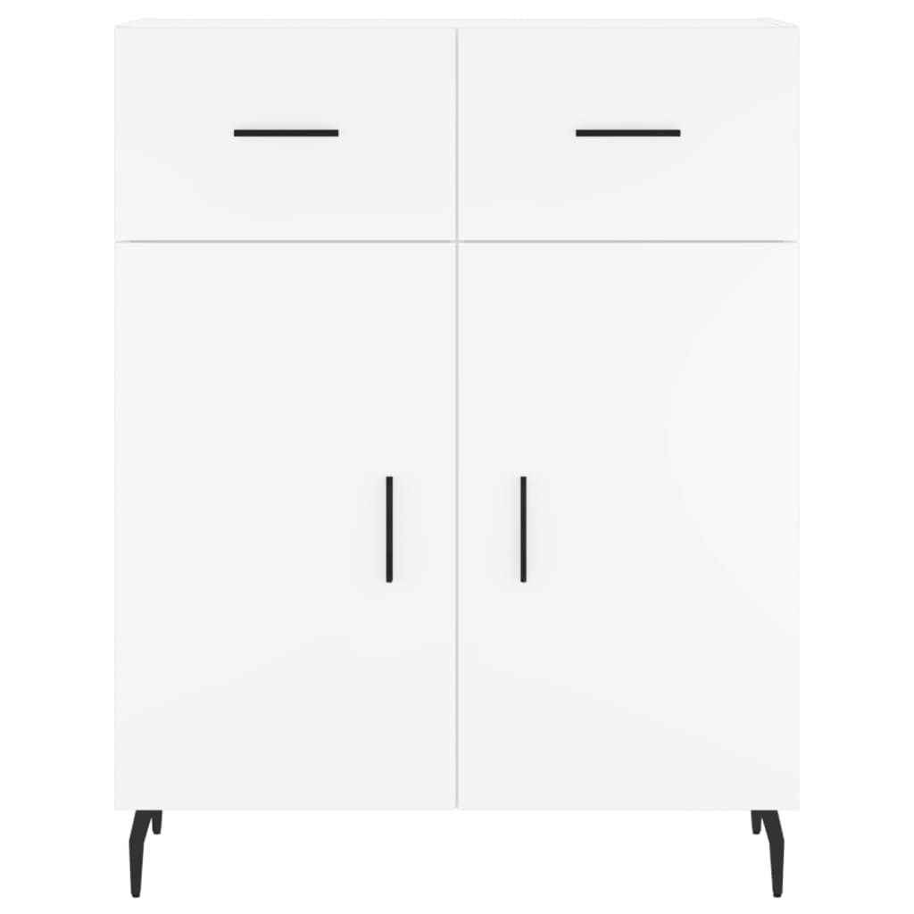 Highboard White 69,5x34x180 cm Engineered Wood