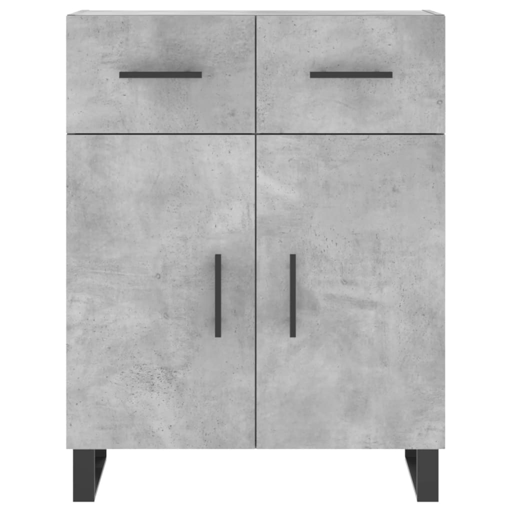 Highboard Concrete Grey 69.5x34x180 cm Engineered Wood