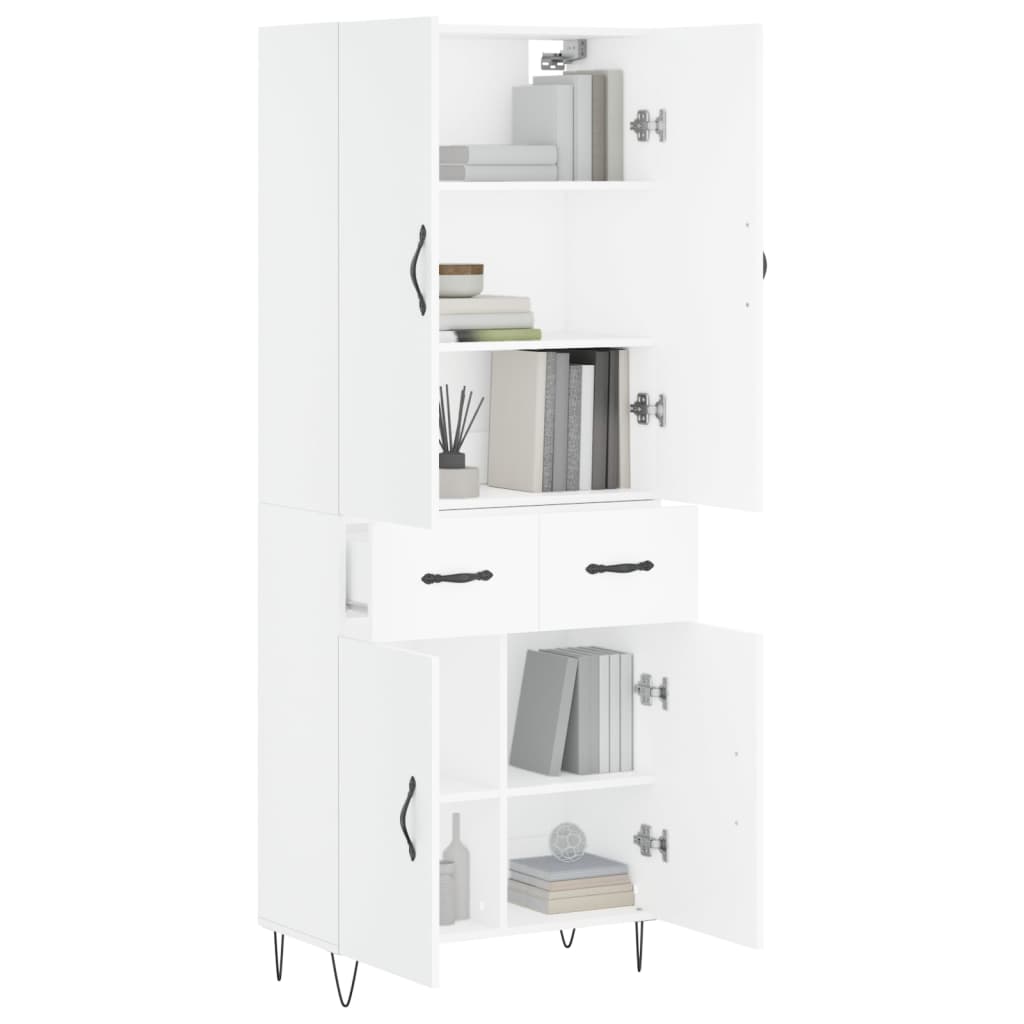 vidaXL Highboard White 69.5x34x180 cm Engineered Wood