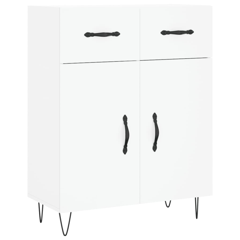 Highboard White 69,5x34x180 cm Engineered Wood