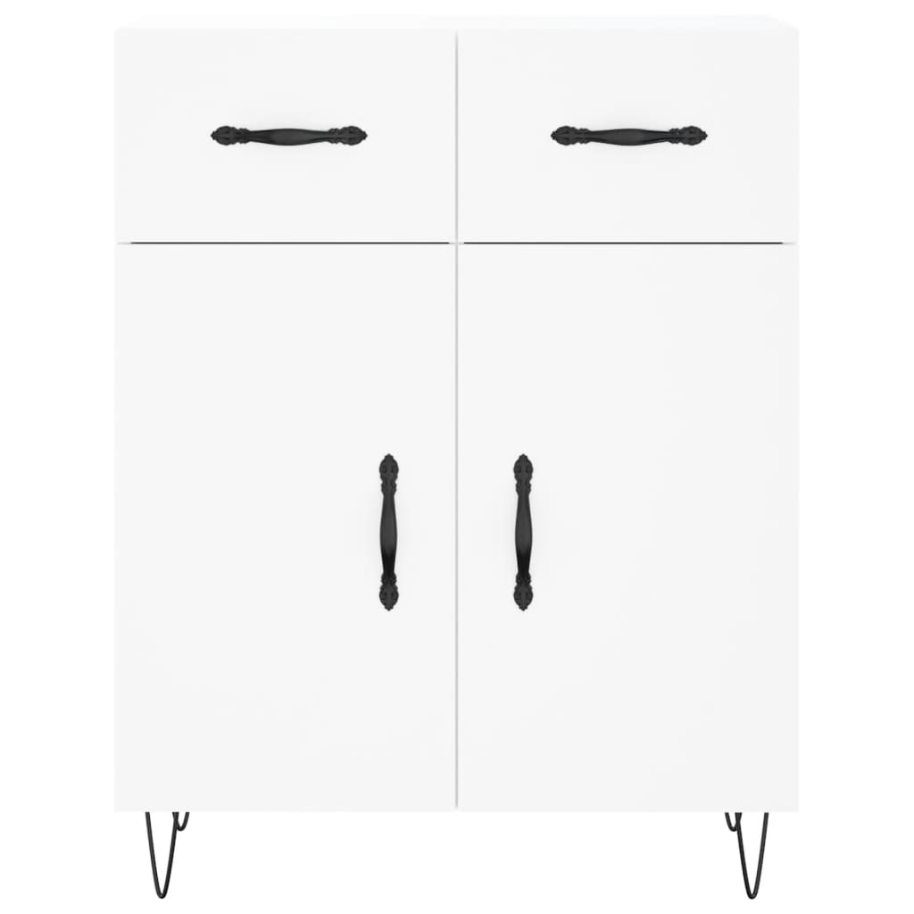 Highboard White 69,5x34x180 cm Engineered Wood