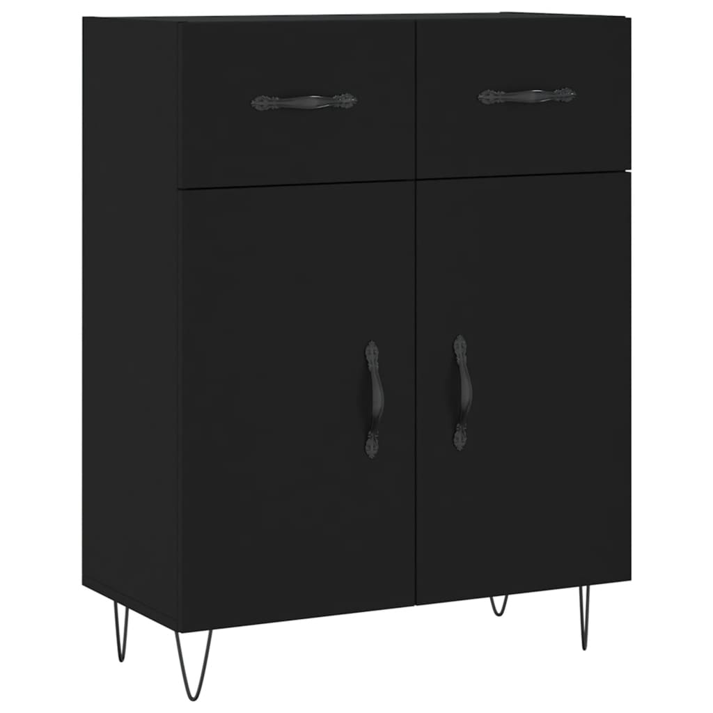 vidaXL Highboard Black 69.5x34x180 cm Engineered Wood