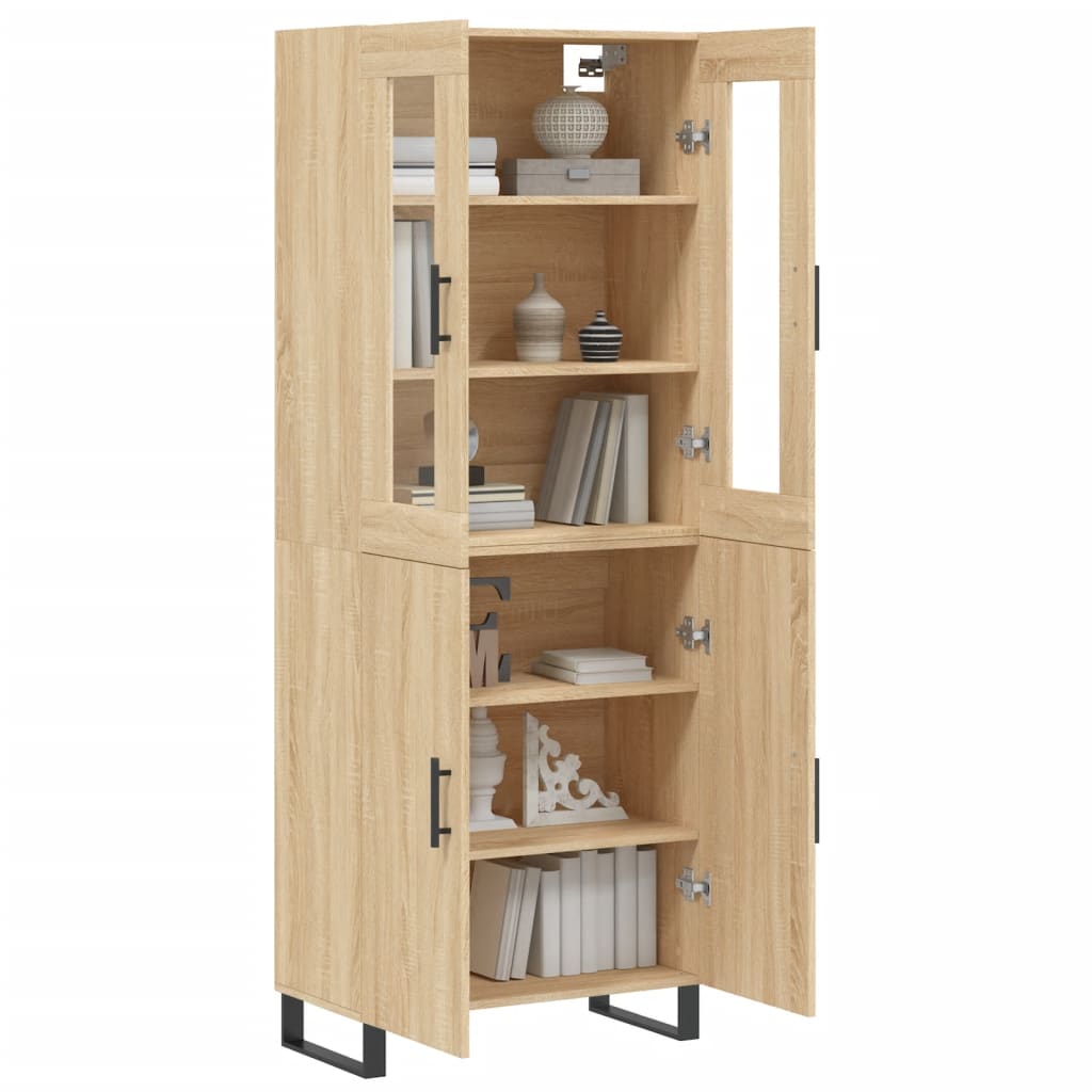 Highboard Sonoma Oak 69.5x34x180 cm Engineered Wood