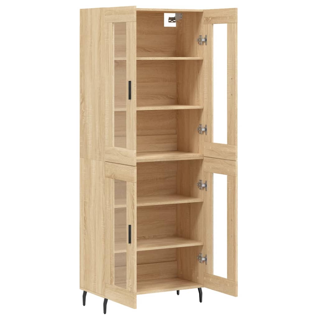 vidaXL Highboard Sonoma Oak 69.5x34x180 cm Engineered Wood