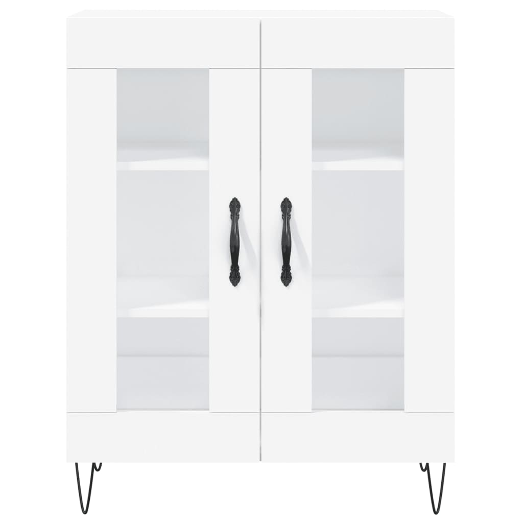 Highboard White 69.5x34x180 cm Engineered Wood