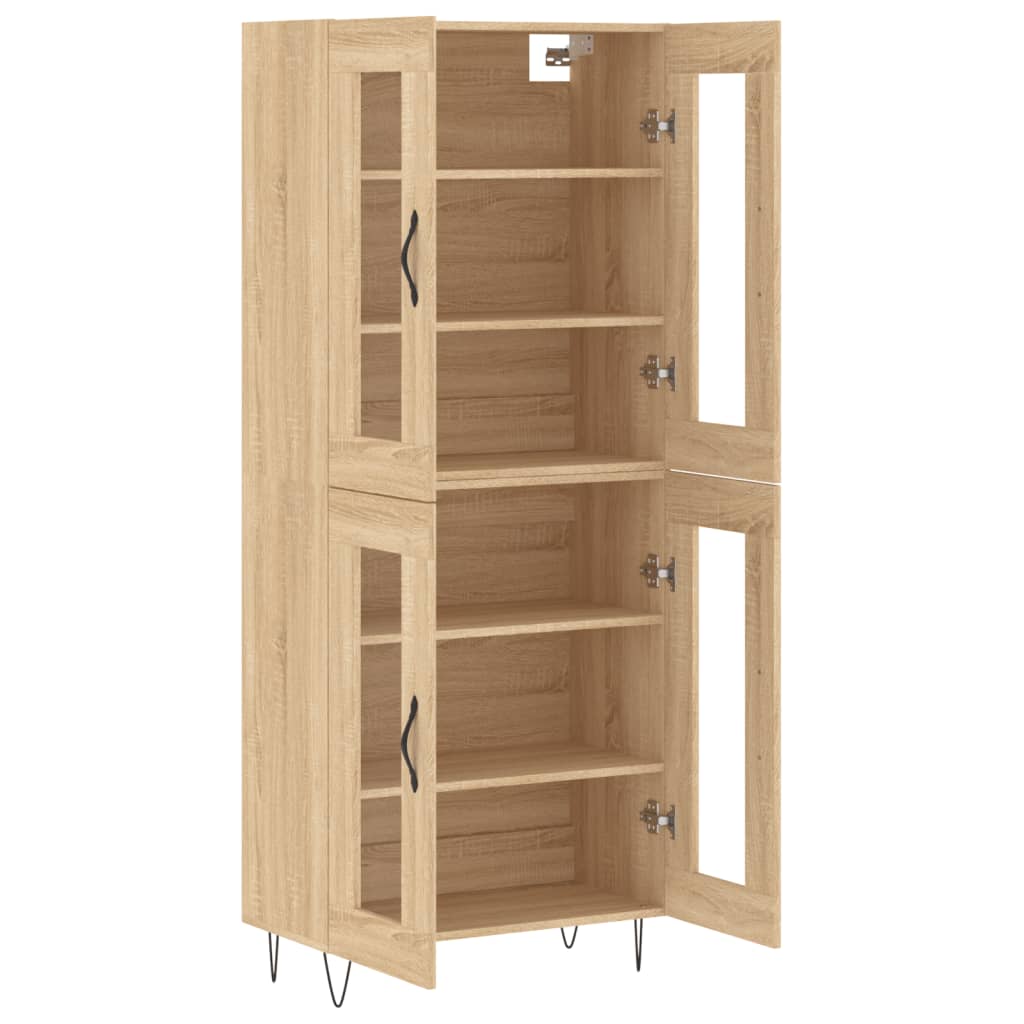 Highboard Sonoma Oak 69.5x34x180 cm Engineered Wood