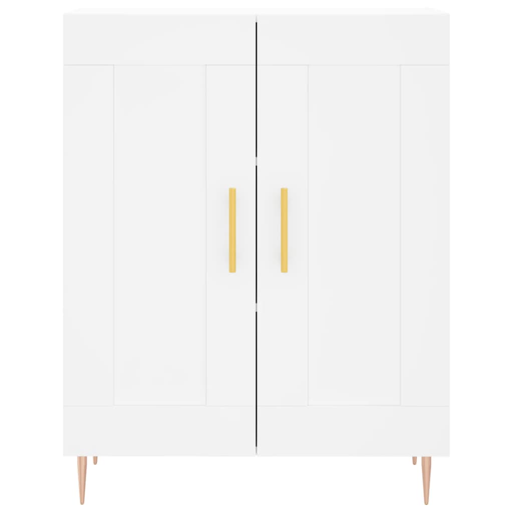 Highboard White 69.5x34x180 cm Engineered Wood