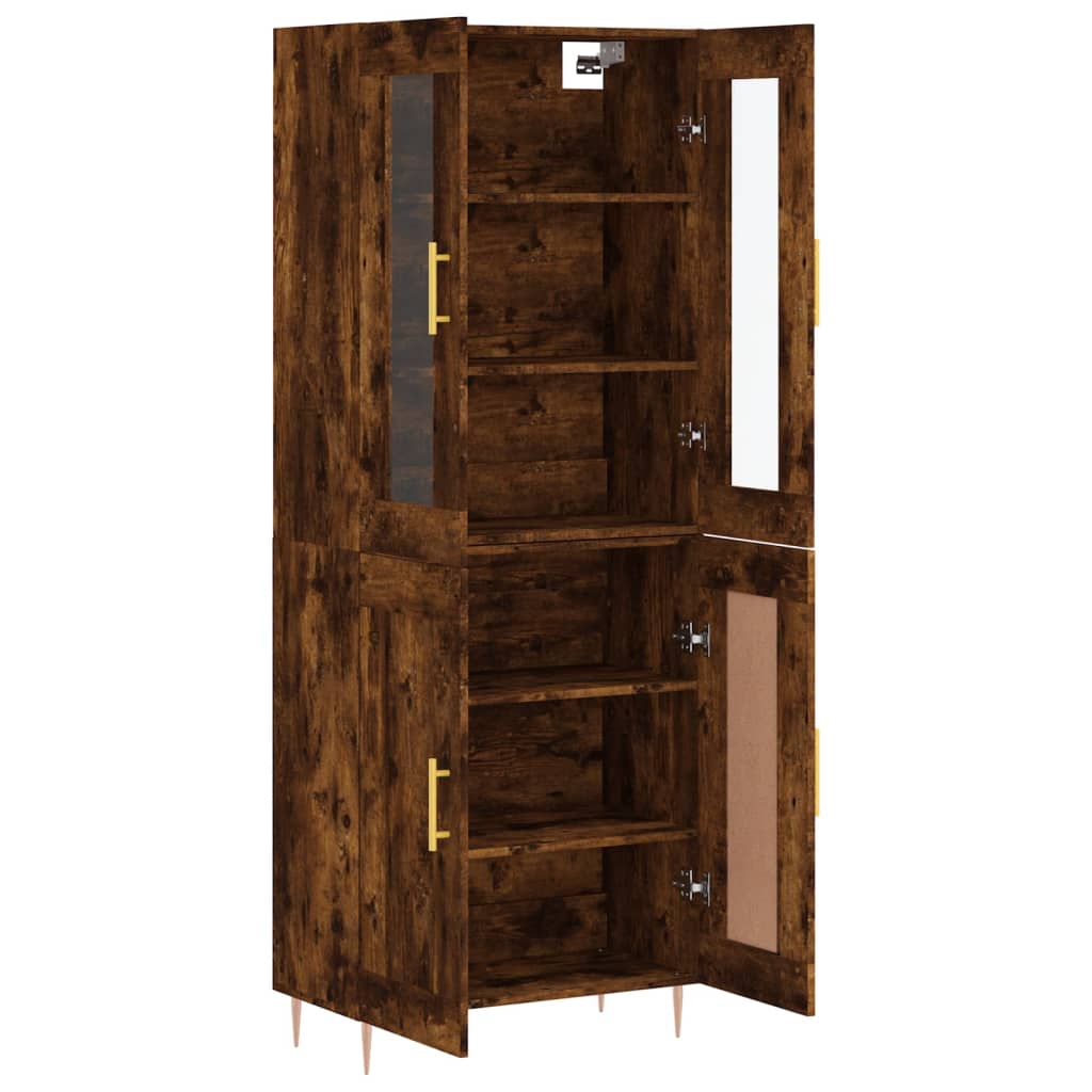 Highboard Smoked Oak 69,5x34x180 cm Engineered Wood