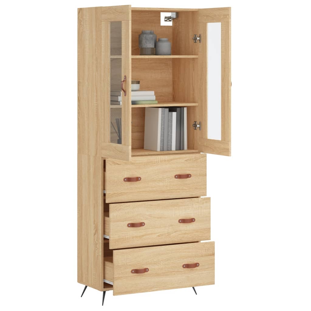 Highboard Sonoma Oak 69,5x34x180 cm Engineered Wood
