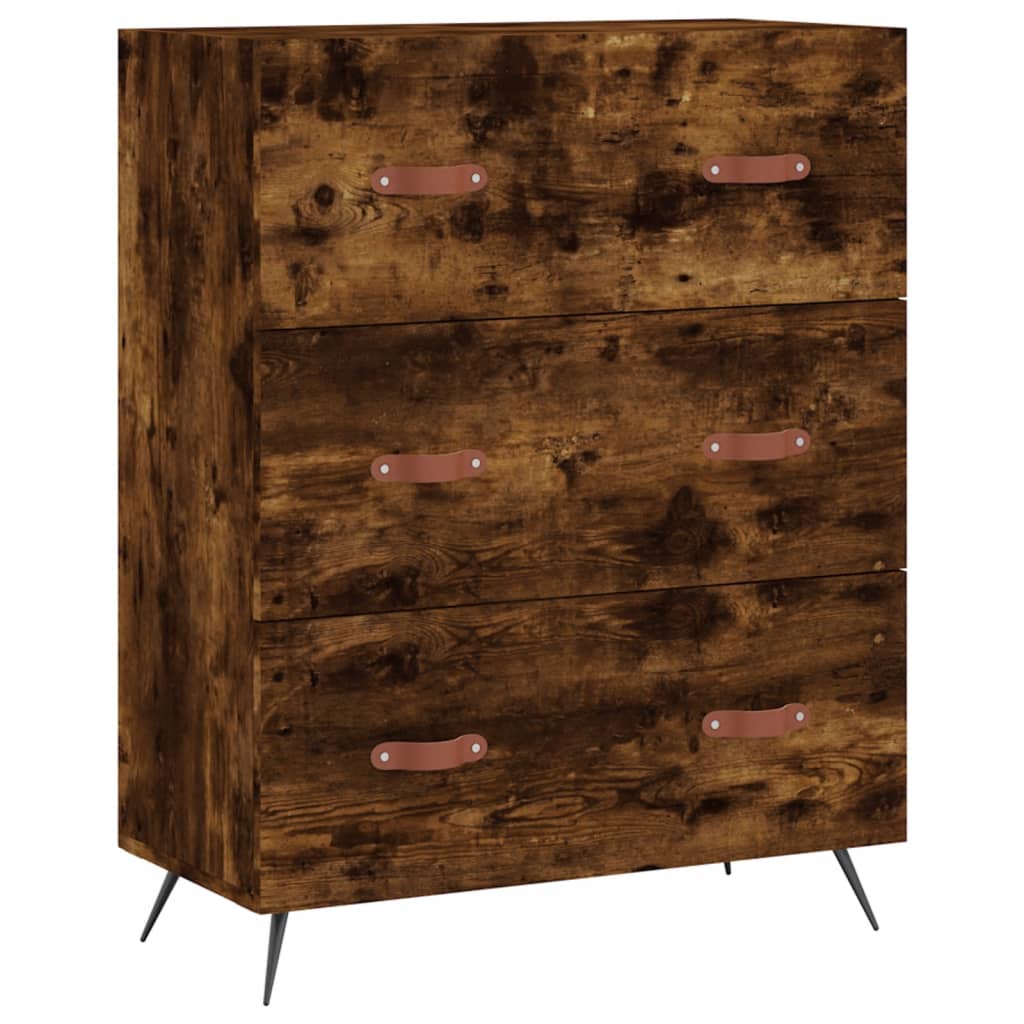Highboard Smoked Oak 69,5x34x180 cm Engineered Wood