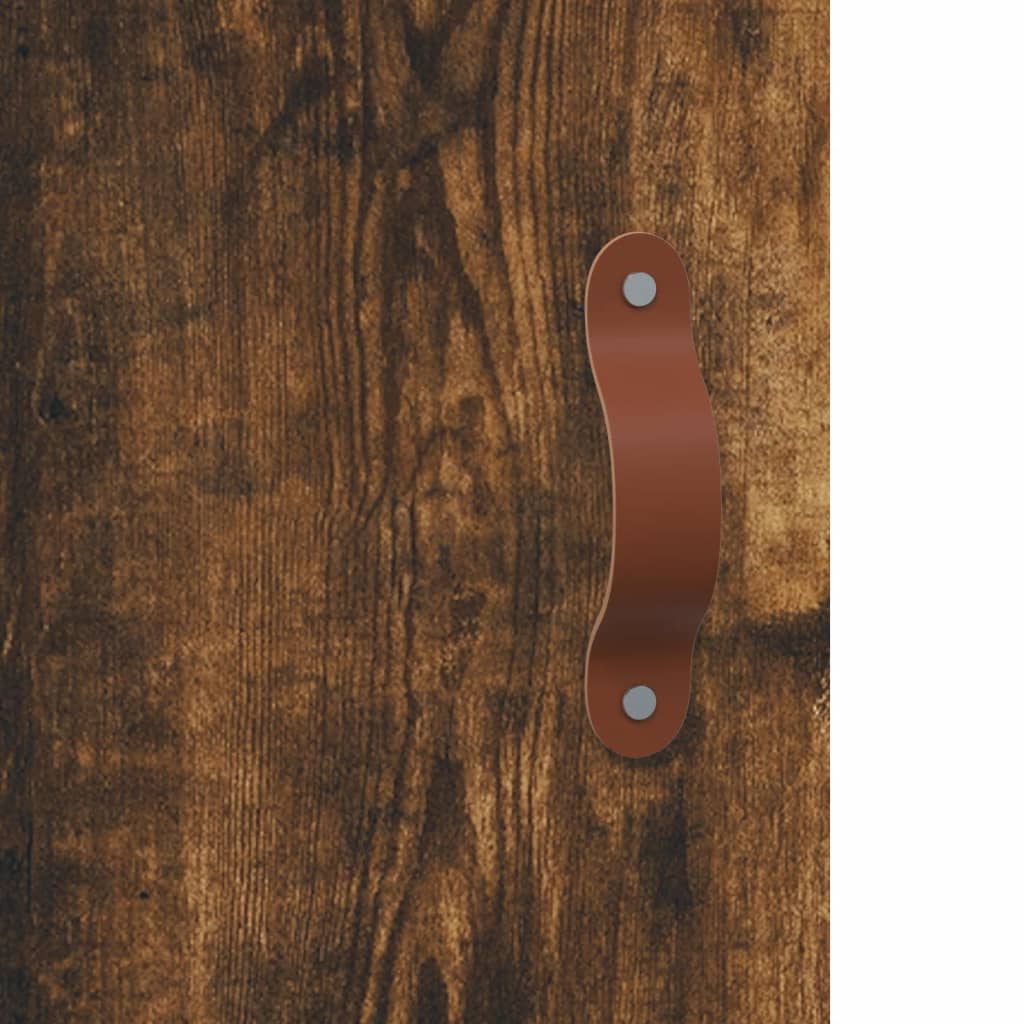 Highboard Smoked Oak 69,5x34x180 cm Engineered Wood