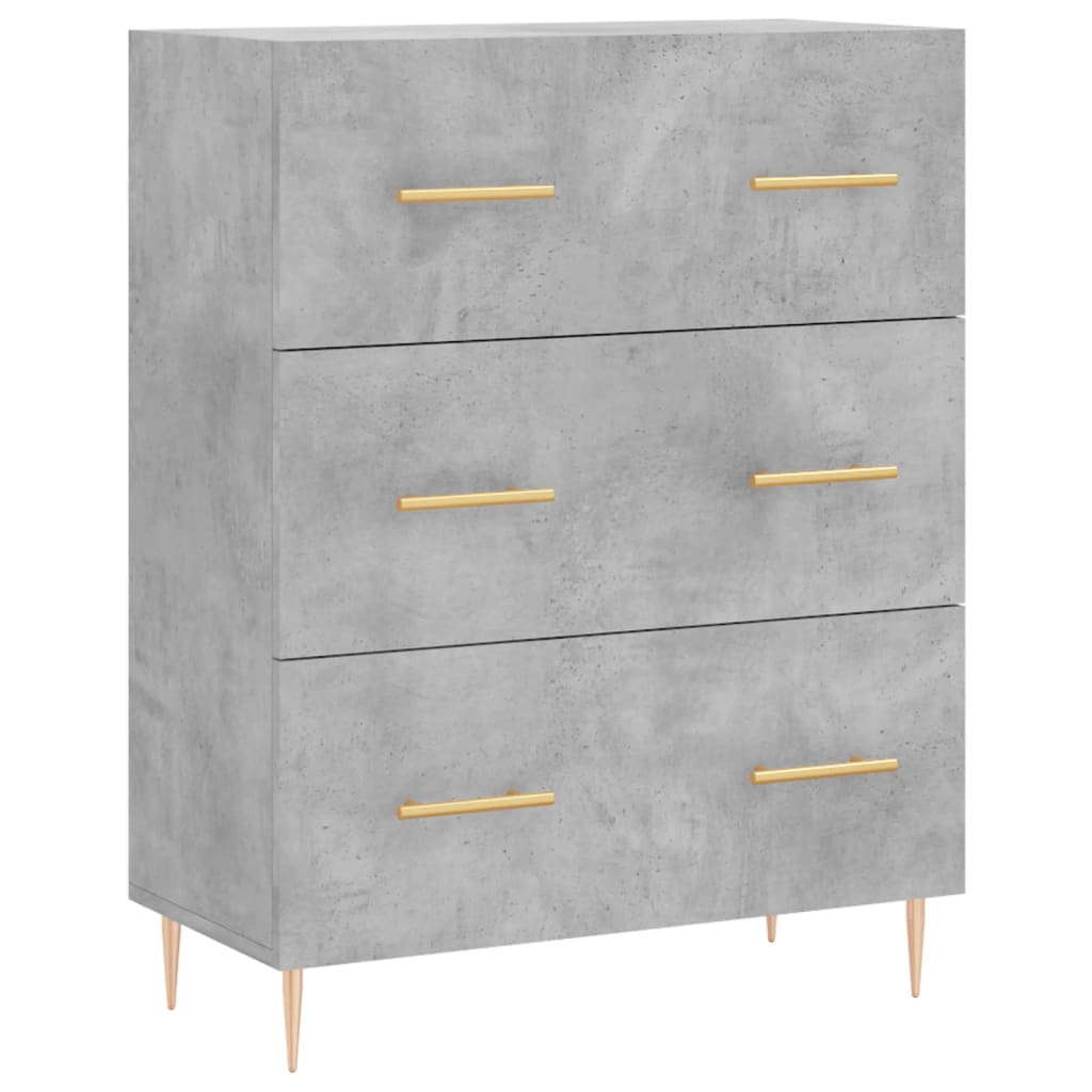 Highboard Concrete Grey 69,5x34x180 cm Engineered Wood