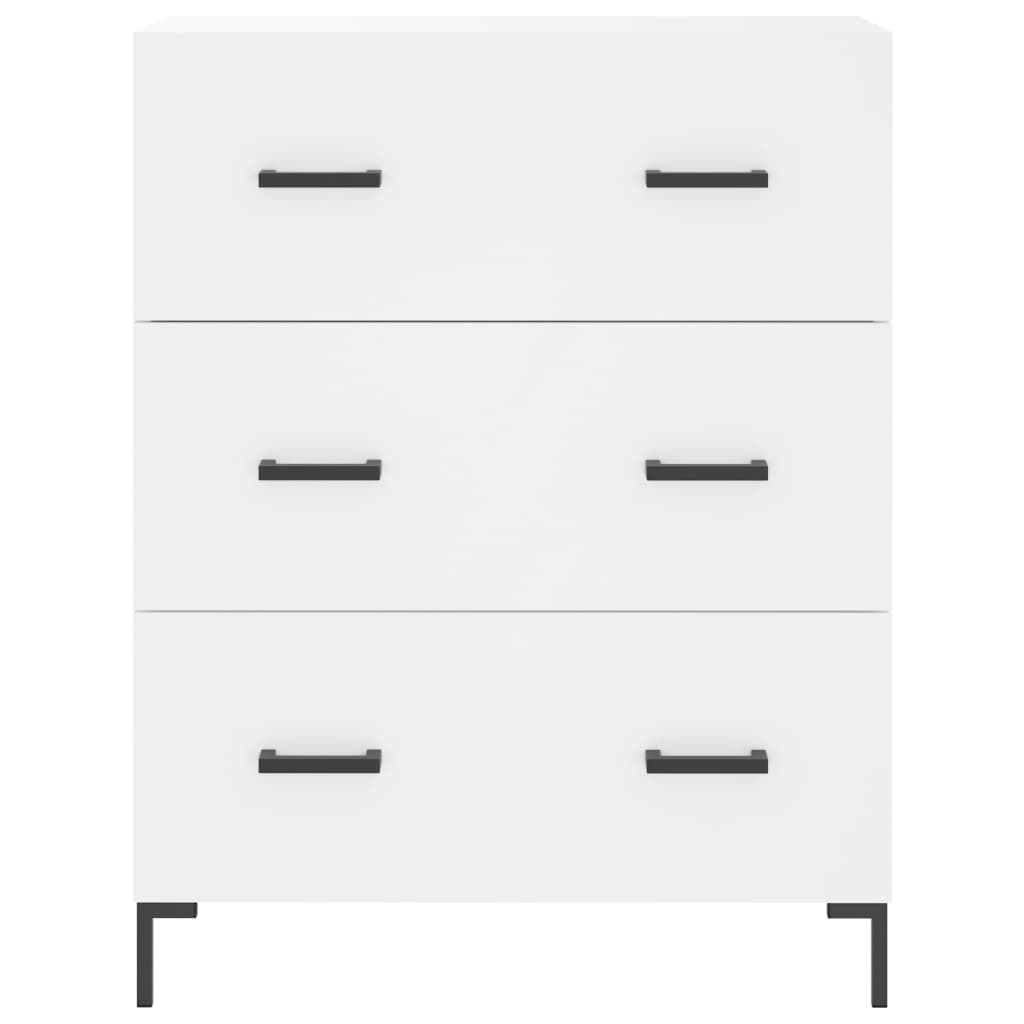 Highboard White 69,5x34x180 cm Engineered Wood