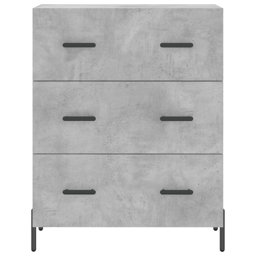 Highboard Concrete Grey 69,5x34x180 cm Engineered Wood